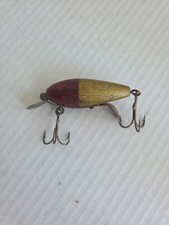 VTG Fred Keeling Flatside Tom Wood Fishing Lure Pat Appd For RedGold 100+ YR OLD picture