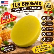 1lb Beeswax Bee Wax Natural, 100% Pure, Bees Hive Quality picture