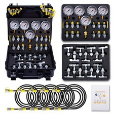 60Mpa Hydraulic Pressure Test Set 5 Gauges 13 Couplings 14 Tee Connectors 5 Hose picture