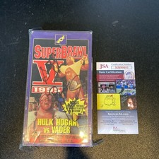 Sherri Martel & Brian Knobbs Signed Hulk Hogan 1995 WCW VHS Movie JSA COA picture