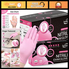Disposable Pink Nitrile Gloves, 3-Mil, Latex-Free, Powder-Free, 1000-Count, Larg picture