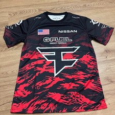 Faze Clan x GFUEL Pro Team Jersey Red Black Tiger Camo Size Small Jason Lacy picture