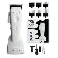 TPOB Mini Play Hair Clippers White Cordless Dual Speed 6 Guide Combs USB-C picture