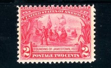 Scott 329 OG MNH FVF US 1907 Jamestown SCV $85 picture