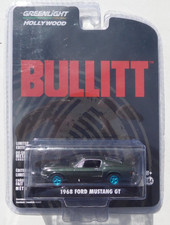Greenlight hollywood 1/64 Bullitt Ford Mustang GT 1968 Chase Blue Wheel, no.0115 picture