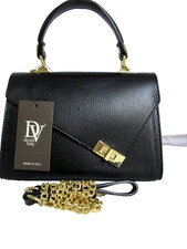 ITALIAN TRENDY PEBBLED LEATHER HANDBAG BAG SATCHEL by DIVA's - MADE IN ITALY picture