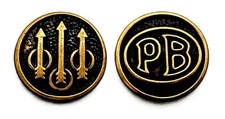 Beretta PB Trident Brass Grip Beretta Medallions Pair – Pistol Grip Inlay Set picture