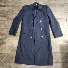Vtg 1940-50s US Air Force Blue Dress Uniform Overcoat Pea Coat USAF Men's 35L picture