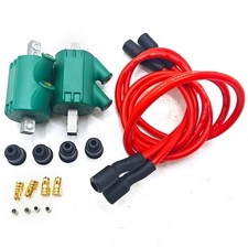 Dynatek Dyna Ignition Coils 3 ohm Dual Output DC1-1 Red 7mm Wires DW-300 picture
