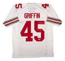 Archie Griffin Ohio State Signed White Football Jersey HT 1974/75  BAS picture