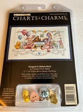 1996 Dimensions CHEERFUL BIRTH RECORD Charts Charms Counted Cross Stitch #72304 picture