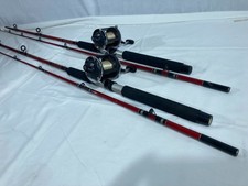 Pair Vintage 1980s Daiwa Sealine 27H Reels + Abu Garcia Four-Star FSD 8600 Rods picture