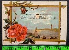 Vintage Lorillard's Plowshare Ida Grove Iowa Trade Card picture
