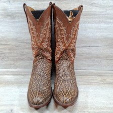 Lucchese Classics GY Exotic Western Boots Men 10 D Brown Cowboy picture