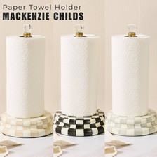 MACKENZIE CHILDS Courtly Check Paper Towel Holder NEW WITH TAG picture
