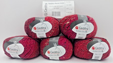 5 Gedifra Riana Color Skeins ~50% Schurwolle, 45% Polyacryl, 5% Viskose Yarn RED picture