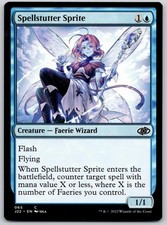 Spellstutter Sprite 65 Common Jumpstart 2022 Magic: The Gathering Lightly Played picture