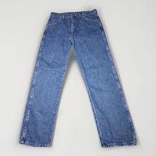 Wrangler Hero Authentic Mens 34x32 Medium Wash Straight Leg Blue Jeans 96501DS picture