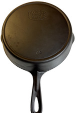 Antique Favorite Piqua Ware #7A Cast Iron Skillet Restored Smooth DEAD FLAT picture