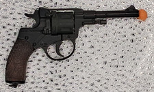 Vintage MAM Uniwerk Italy Mini Toy Cap Gun Revolver Black Brown Grip picture