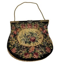 Vintage Anne Marty Paris Floral Tapestry Handbag picture