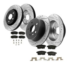 12.60inch Front Rear Drilled Slotted Rotor Ceramic Brake Pad Fit Mazda CX-9 2009 picture