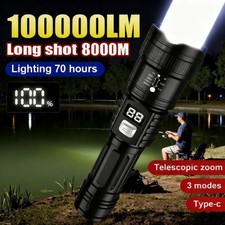 99000000 Lumen Super Bright LED Tactical Flashlight Rechargeable LED Work Lights picture