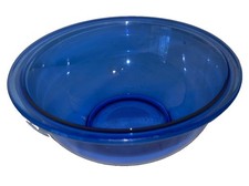 Vintage nice #323 PYREX Cobalt Blue Glass Mixing Bowl With Lip 1.5 L Fun picture