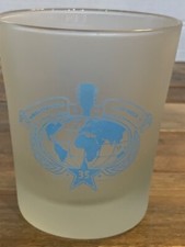 🔥 HARD ROCK 35th Anniversary AMBASSADORS OF ROCK Frosted Rocks Drink Glass 🔥 picture