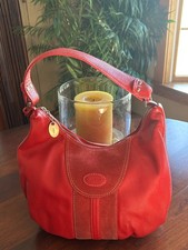 Tod's Red Leather Hobo Bag, Used, Authentic picture