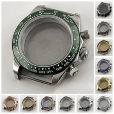 Daytona 40mm Mens Watch Steel Case for Daytona VK63 VK64 Case Fits 20mm Strap picture