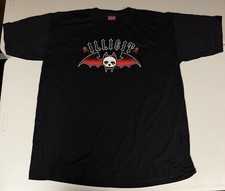 Vintage Illicit Chaser Clothing Martin Emond XL Shirt 2000s Punk Goth Batskull picture