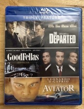 NEW THE DEPARTED / GOODFELLAS / THE AVIATOR BLU RAY TRIPLE FEATURE picture