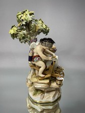 Rare Meissen Group Emblematic Of Love Cupids, Arrow, Hearts | Meissen E2 1st Q picture