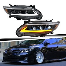 LED DRL Headlights W/Projection Modules For Toyota Corolla 2011-2013 Projector picture