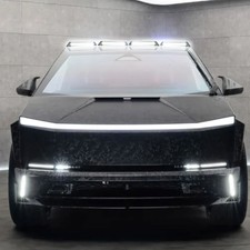 A Set Glossy Black Roof Spoiler Lamp LED Light Bar Fits For Cybertruck 2024-2026 picture