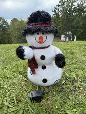 Kirkland's Fiber Optic SNOWMAN  Holiday Lites Animated Music WORKING Vintage picture