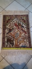 Vintage Handmade Pictorial Wool Rug picture
