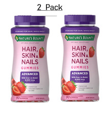 Nature's Bounty Advanced Hair,Skin and Nails Gummies,Strawberry, 90 Ct ( 2 pack) picture