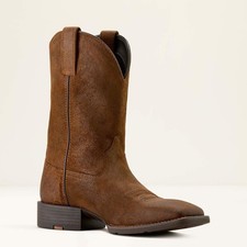 NIB MENS ARIAT 10064001 SPORT BIG COUNTRY SQUARE TOE COWBOY BROWN ROUGHOUT BOOT picture