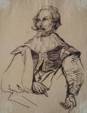 Hippolyte Poterlet (1803-1835) - ink - Paul de Vos after Antoine van Dyck picture