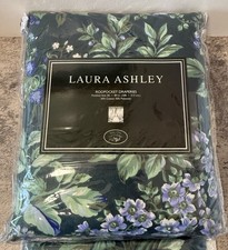 NOS VTG Laura Ashley Bramble Berry Rodpocket Draperies 82” x 84” 50/50 Blend picture