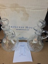 554 Princess House Fantasia Cruet Set Oil & Vinegar Crystal #554 NIB New In Box picture