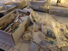 Huge Hungary Magyar Stamp Collection – Thousands? Loose, Bagged, Boxed S188 picture
