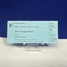 Rare NBC Tonight Show George Carlin Guest Host Ticket Nov 28 1977 Johnny Carson picture