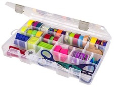 ArtBin Large Solutions Box 14.125 x 9 Transparent Craft Storage with Dividers picture