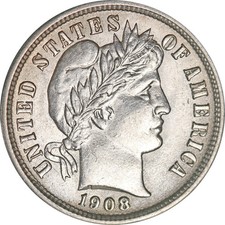 1908-P Barber Dime picture