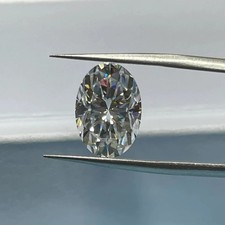 5 Ct Oval cut Natural D Color Loose Lab Grown CVD Diamond VVS1 Certified picture