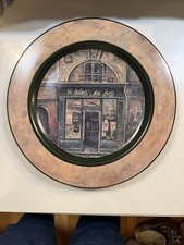 Vintage French Paris Wall Plaque le Palais Des Arts Restaurant Street Scene 10