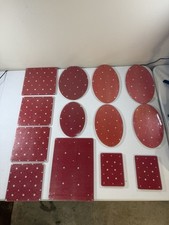 Temp-Tations By Tara 13 Piece Set Spoon Rest Mug Lid Coasters Red Floral Lace picture